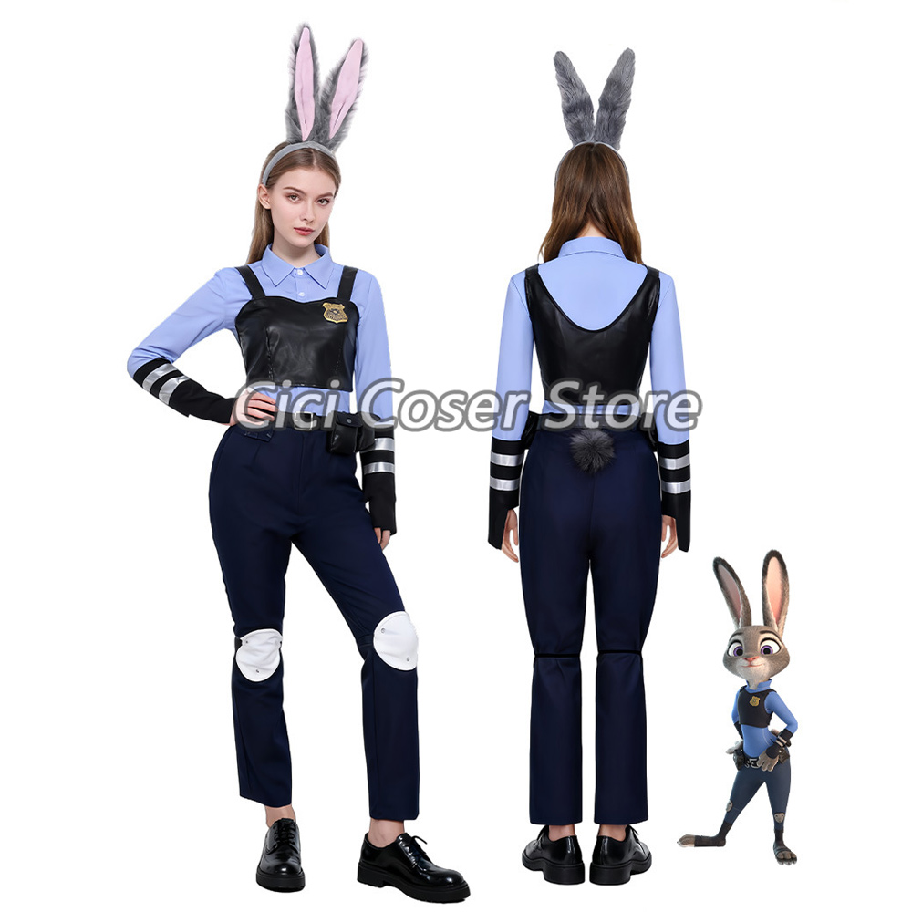Zoo Party Games - Kostum Cosplay Judy Hopps Petugas Polisi