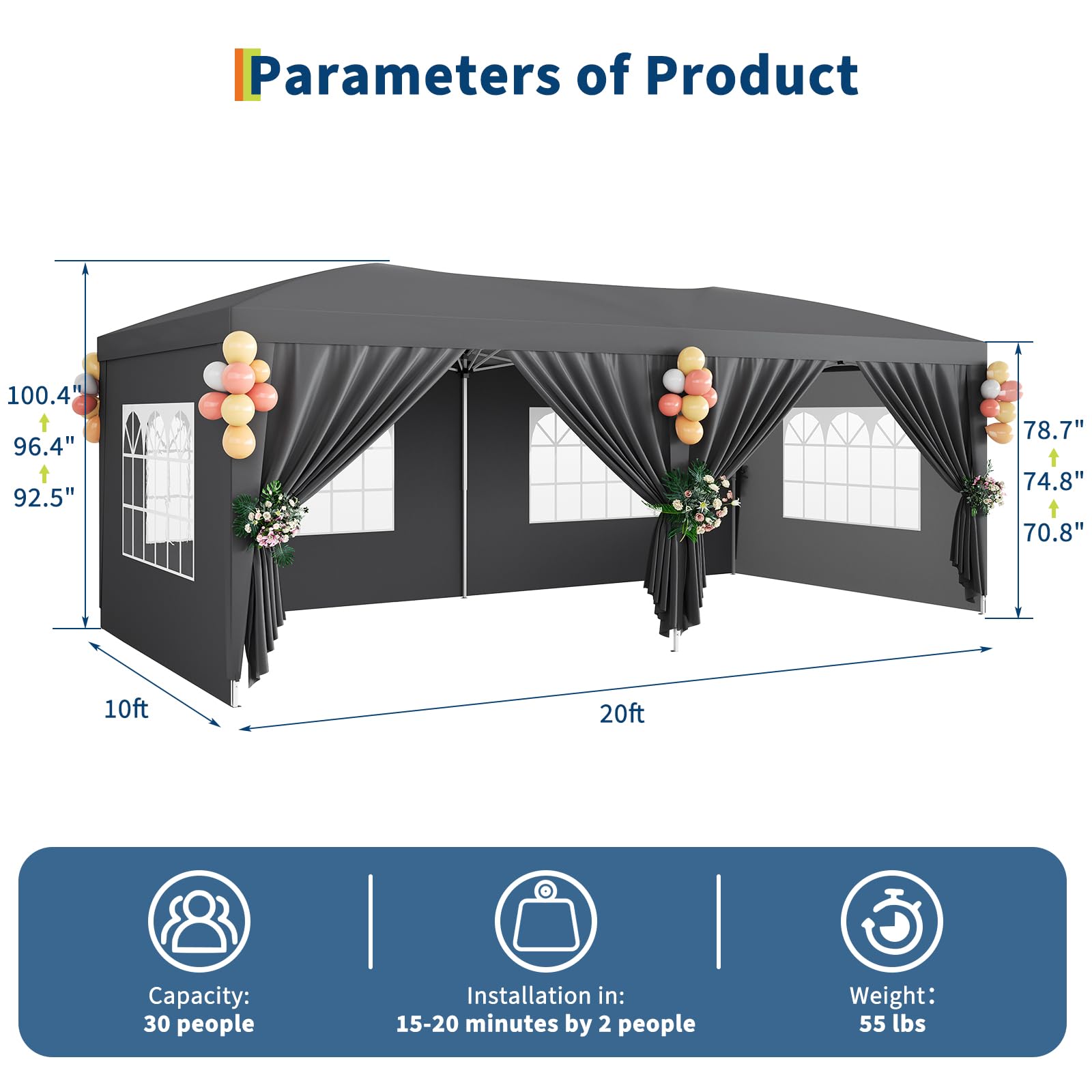Tenda Pop Up 10x20 dengan 6 Di - Party Games Indoor ulasan dan harga
