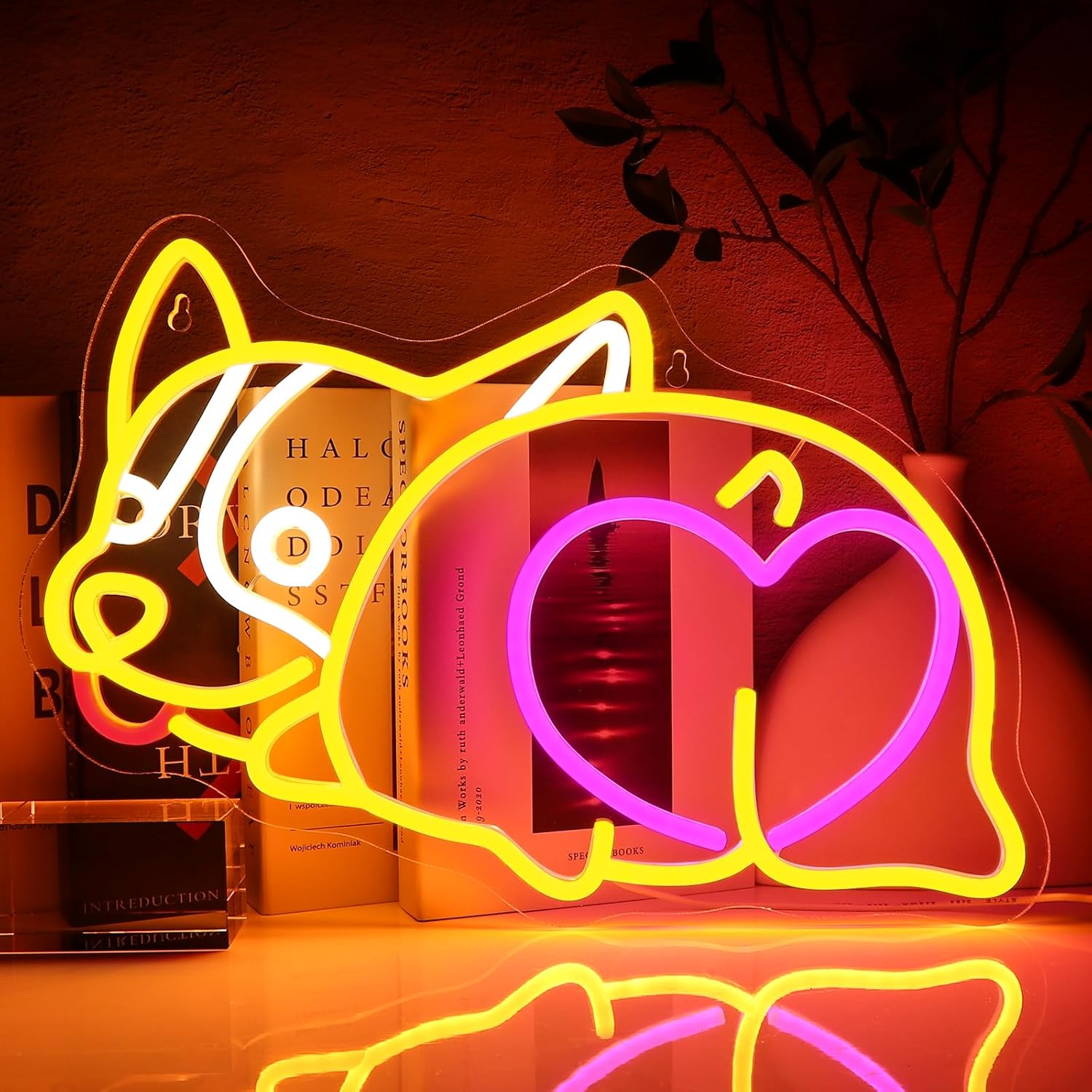 Lampu Neon Anjing Corgie Dekor - Zoo Party Games ulasan dan harga